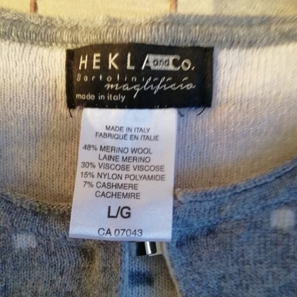 Hekla & Co Merino blend cardigan size L 🇮🇹 - Picture 2 of 4